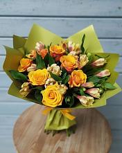 Букет цветов из:  Альстромерии и Розы в Ситне-Щелканово