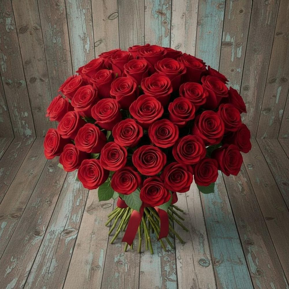Букет 55 Красных роз Фридом в Ситне-Щелканово