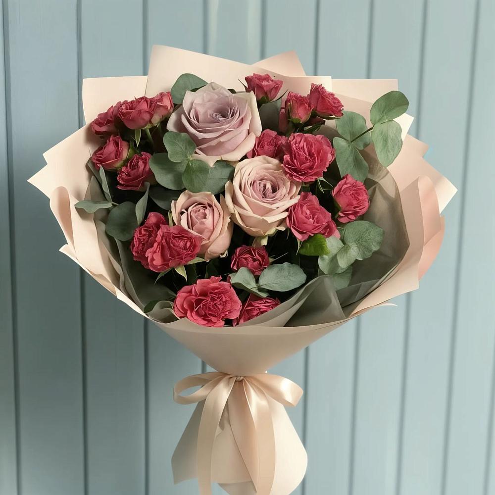 Букет цветов из: Гвоздики и Розы в Ситне-Щелканово