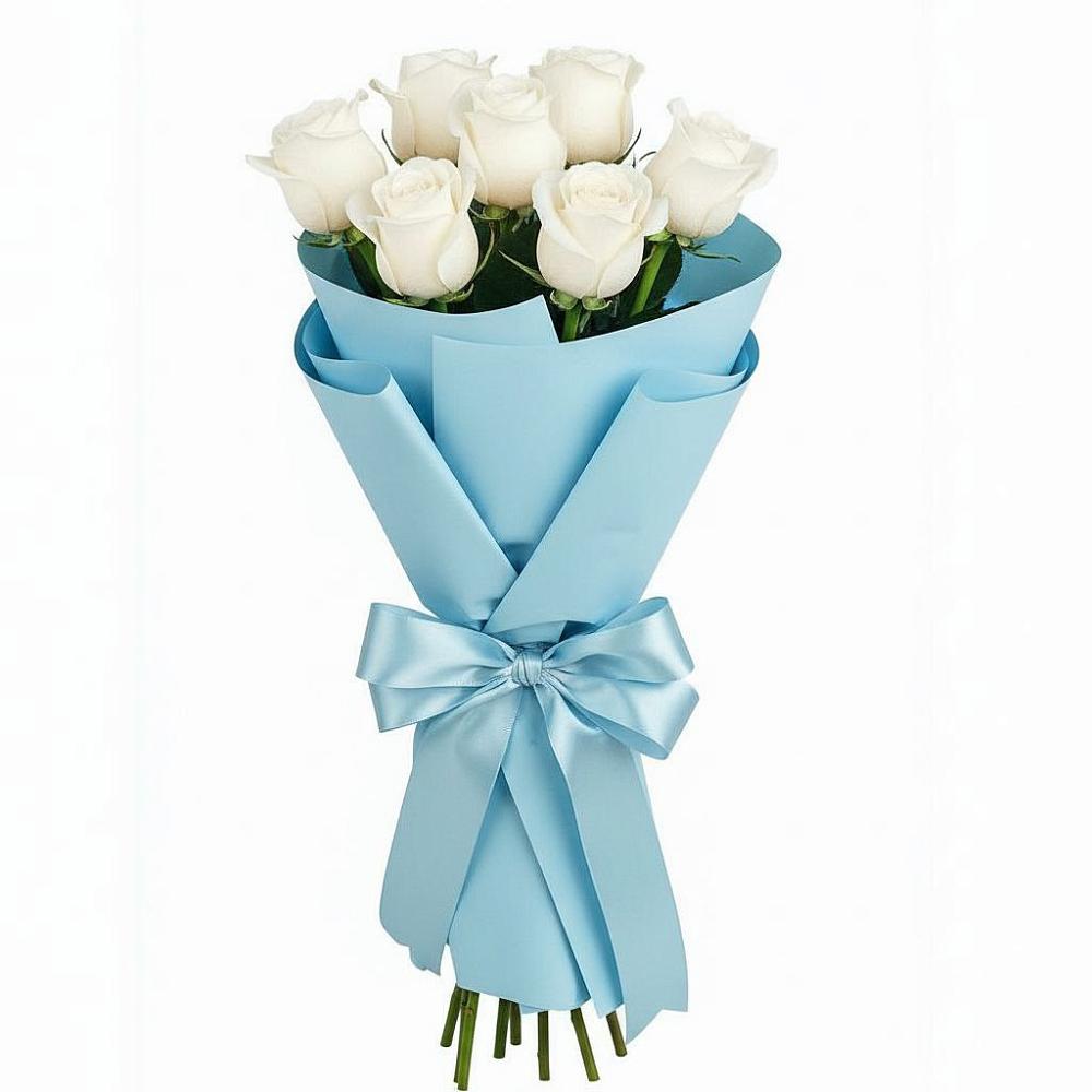 Букет 7 белых роз Проуд в Ситне-Щелканово