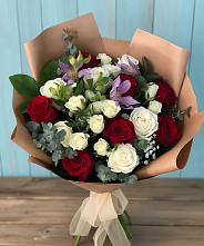 Букет цветов из:  Розы и Альстромерии в Ситне-Щелканово