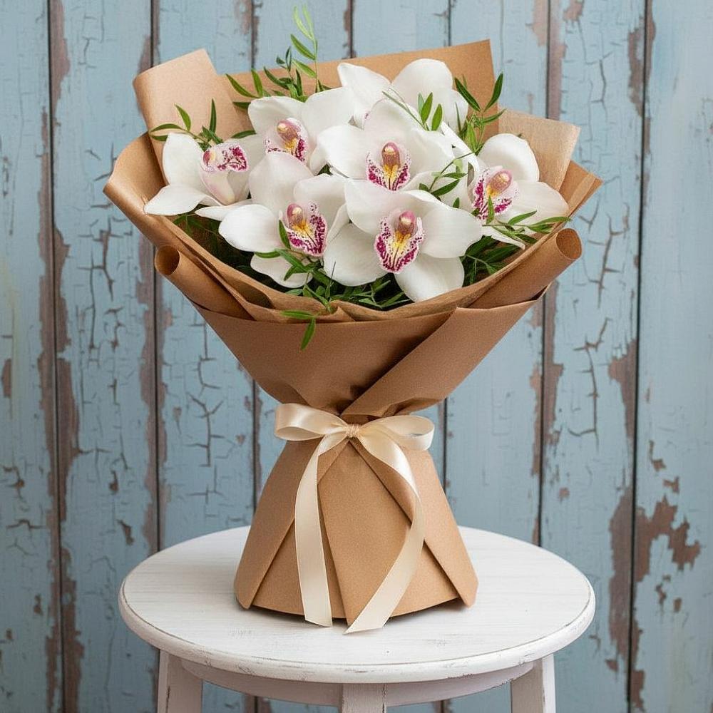 Букет цветов из: Орхидеи и Розы в Ситне-Щелканово