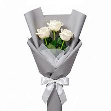 Букет 3 белые розы #REPLACE_PRED# Ситне-Щелканово
