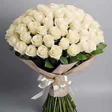 Букет 101 беля роза Белоснежка в Ситне-Щелканово