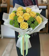 Букет цветов из:  Хризантемы и Розы в Ситне-Щелканово