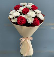 Букет цветов из:  Розы и Хризантемы в Ситне-Щелканово
