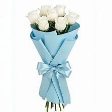 Букет 7 белых роз Проуд в Ситне-Щелканово