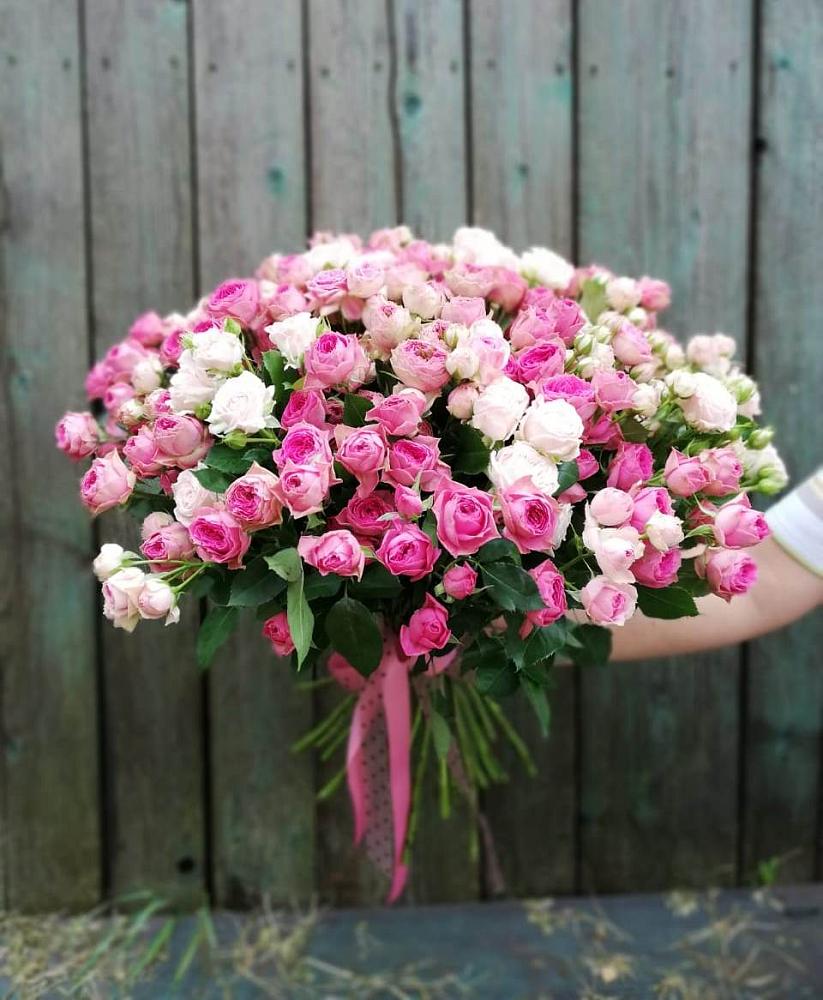 Букет Розовые кустовые розы Натали и Лав Лидия в Ситне-Щелканово