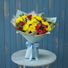 Букет цветов из:  Альстромерии и Хризантемы в Ситне-Щелканово